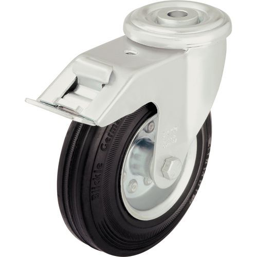 Rotel Gir A OcchioD80Mm P50Kg riv.Caucciù+fr mozzo tondo.,