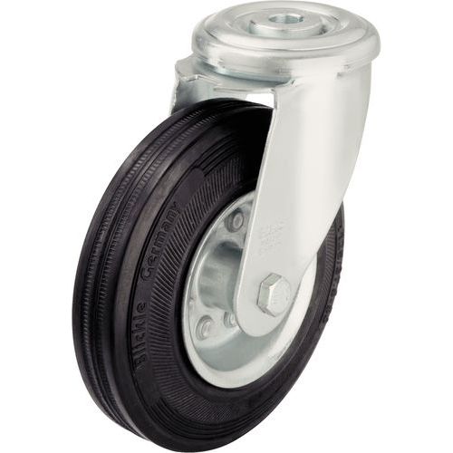 Rotel Gir A Occhio D=80Mm P=50 Kg riv.Caucciù mozzo tondo.,