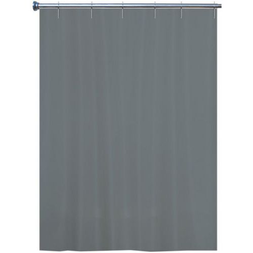 Tenda doccia tinta unita in PEVA - Grigio Magma - Arvix,