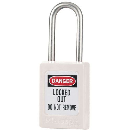 Lucchetto Zenex ® chiavi diff.chiav maestblocco estraz. Bianco,