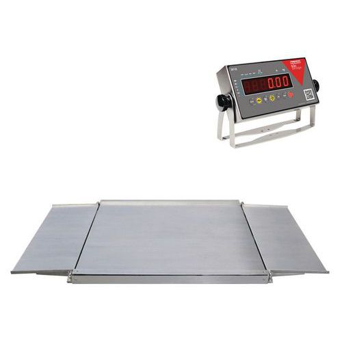 Piattaforma di pesatura inox 1250x1250 mm 1500 kg/500 g,