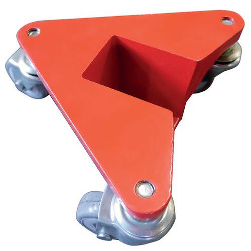 Set di 4 carrellini angolari 400 kg, supporto 50 mm,