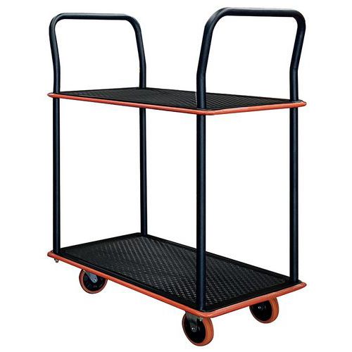 Carrello in acciaio Transpratic 2 ripiani - Portata 120 kg,