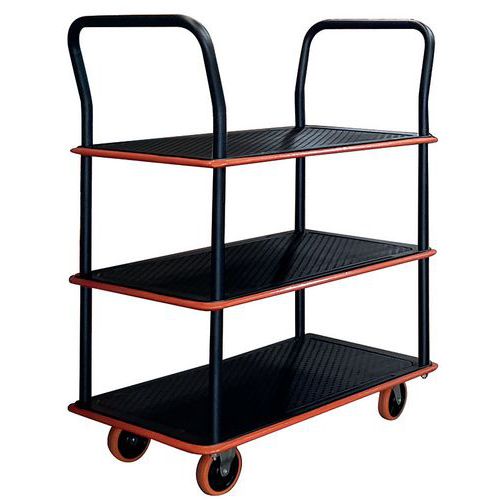 Carrello in acciaio Transpratic 3 ripiani - Portata 120 kg,