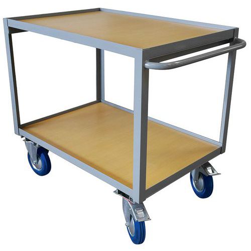 Carrello per officina 2 ripiani 800x1000mm - 500 kg,