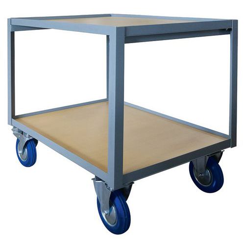 Carrello per officina 2 ripiani 700x1000mm - 500 kg,
