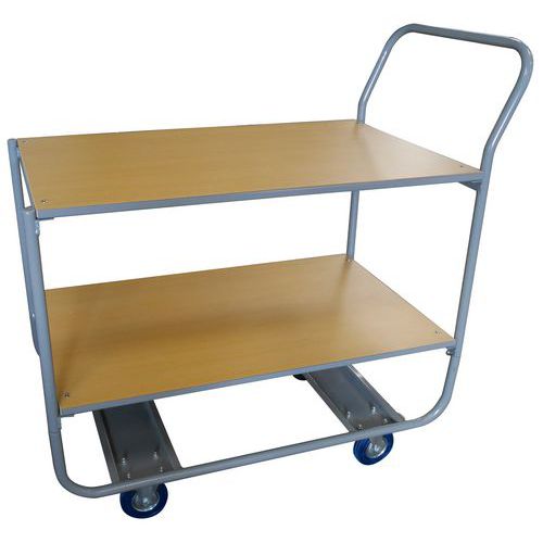 Carrello 200 kg ripiani in legno 1000x600 mm,