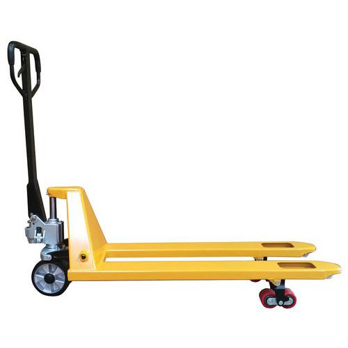 Transpallet Premium manuale 2500 kg giallo + etichetta,