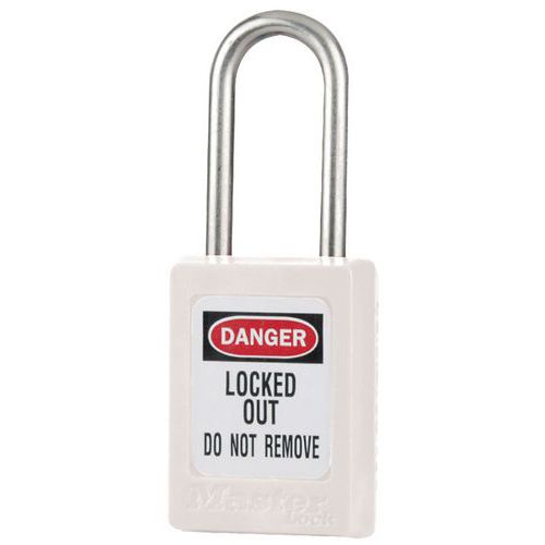 Lucchetto Zenex ® - a chiavi uguali con chiave maestra - Bianco,