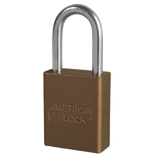 Lucchetto in alluminio anodizzato chiavuguaL 5 pin Marrone,