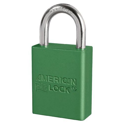 Lucchetto in alluminio anodizzato chiavuguaL 6 pin Verde,