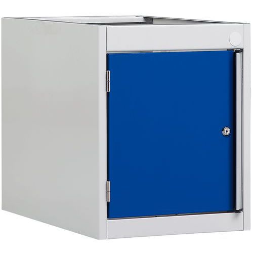 Cassettiera Con Sportelli H400 Grgio/Blu,