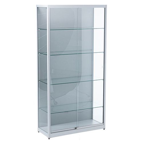 Vetrina espositiva-1000 x 400 x 1972 mm-Alluminio-Manutan,