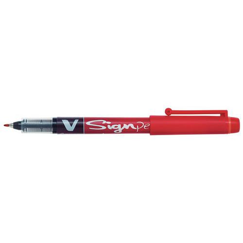 Penna V-SIGN PEN rossa - 2 mm,