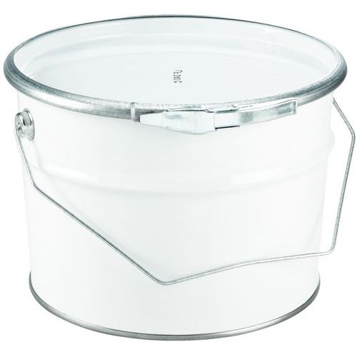 Secchio in metallo da 7 L con anello di chiusura con leva a scatto,