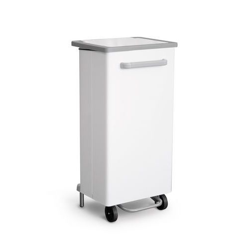 Contenitore per raccolta rifiuti a pedale 110 LT bianco,