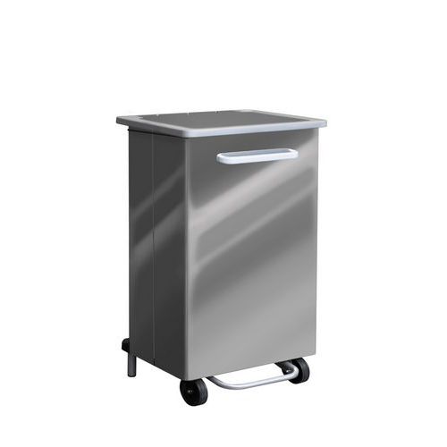 Contenitore per rifiuti a pedale 90 LT inox,