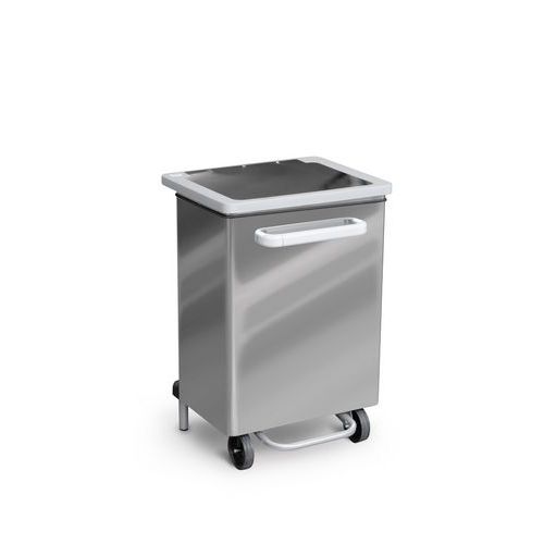 Contenitore per rifiuti a pedale 70 LT inox,
