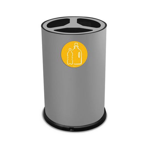 Contenitore 100 LT 3 fori kit 4 pittogrammi incluso grigio,