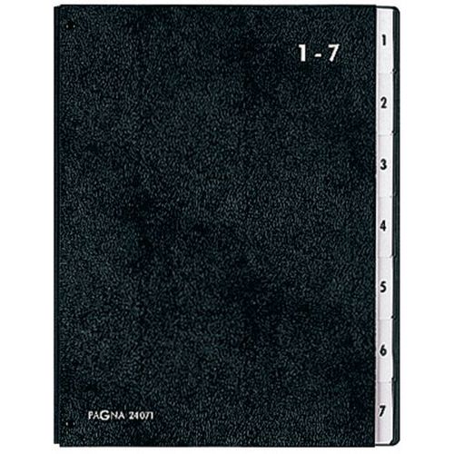 Raccoglitore D'Alta Qualità N.Divisioni:7 Colore:Nero,