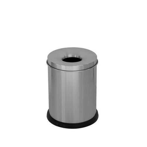 Gettacarte autoestinguente 15 LT inox,