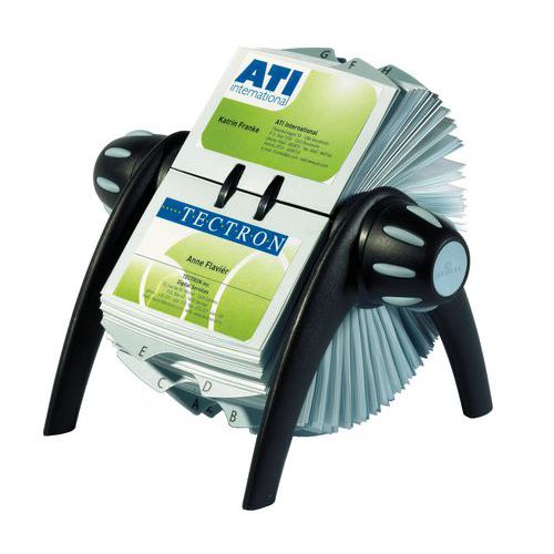Portabigliettini rotante grigio/nero per biglietti da visita VISIFIX FLIP,