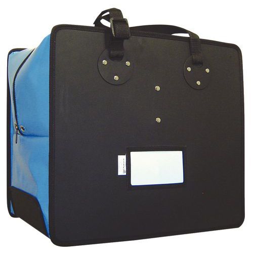borsa per posta pieghevole nero/blu L400xH440xP340 mm,