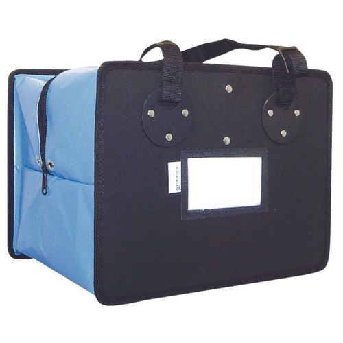 borsa per posta pieghevole nero/blu L40xH30xP30cm,