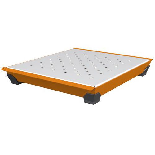 Vasca di raccolta da laboratorio in acciaio con griglia-10L,