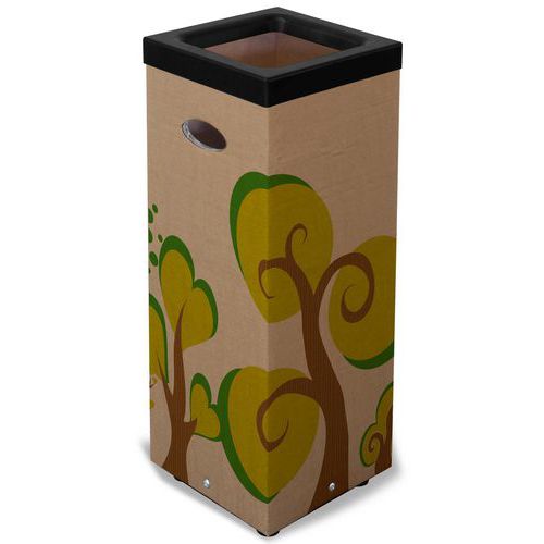 Contenitore raccolta differenziata 100 LT grafica alberi,