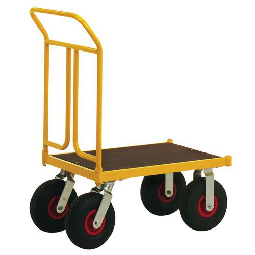 Carrello 1 sponda giallo 750x5 00x1090mm Porta ta 400Kg,