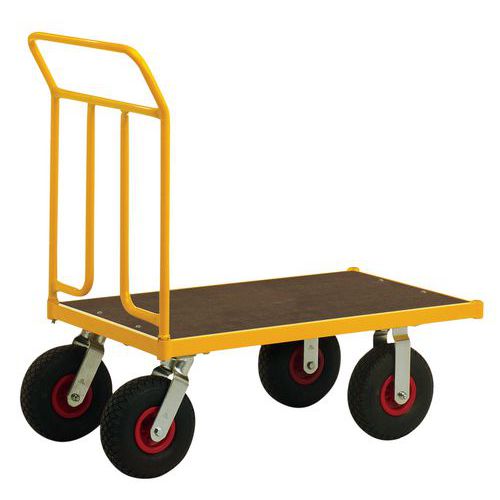 Carrello 1 sponda giallo 1000x 600x1090mm Port ata 400Kg,