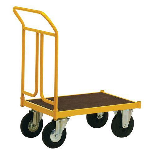 Carrello 1 sponda giallo 750x5 00x1020mm Porta ta 400Kg,