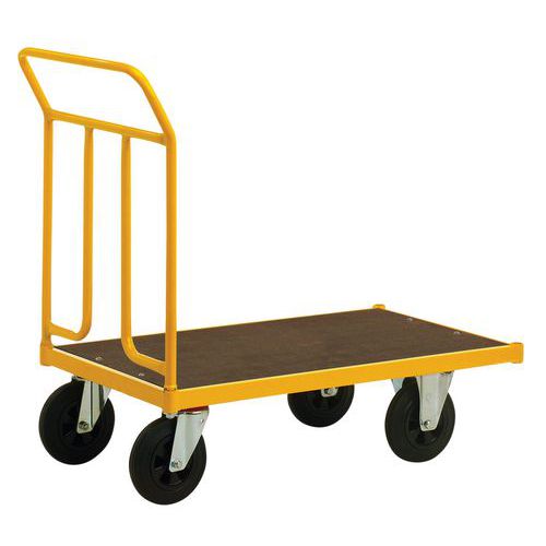 Carrello 1 sponda giallo 1000x 600x1020mm Port ata 400Kg,