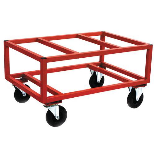 Carrello per pallet rosso 1200 x800x650mm Port ata 800Kg,