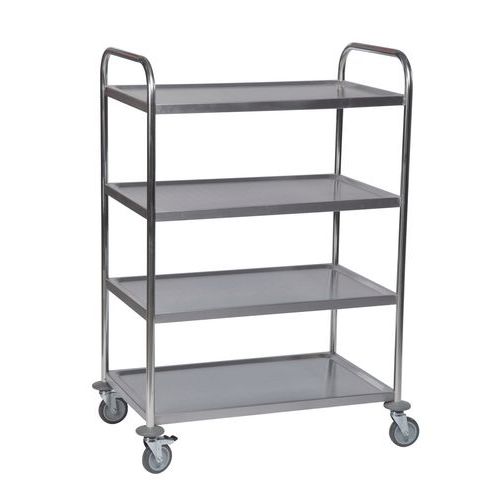 Carrello inox 4 ripiani 910x59 0x1260mm Portat a 100Kg,