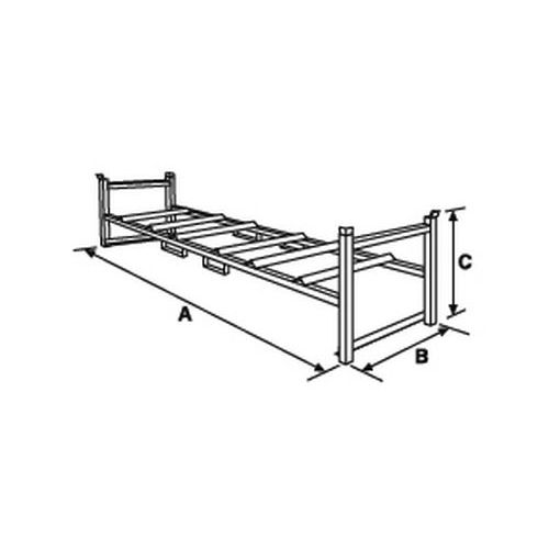 SUPPORTI PER FUSTI IN ORIZZONT ALE 3 FUSTI DA 200 L,