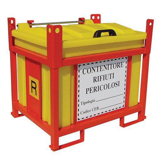 Contenitore per rifiuti pericolosi, Capacità: 850 L,