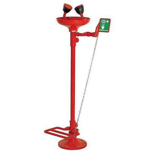 Lavaocchi a pavimento con vasc hetta e doppi c omandi,