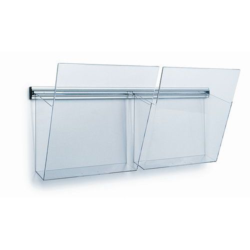 Porta depliant a parete kit ba rra + 1 tasca,