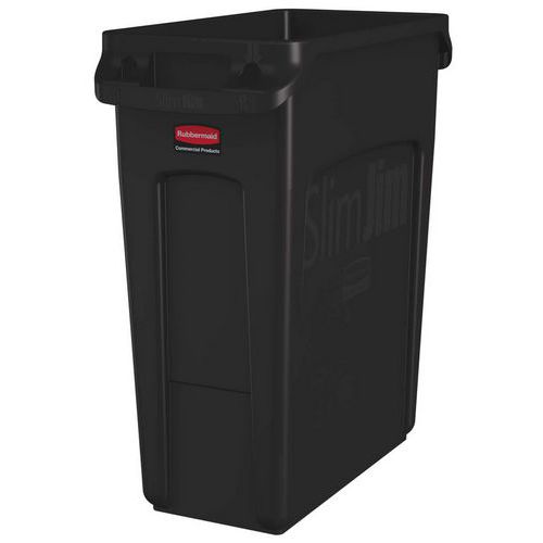 Pattumiera Slim Jim con aerazione -Marrone-60L-Rubbermaid,