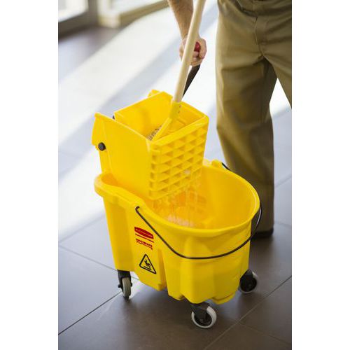 Secchio con strizzatore laterale-Wavebrake-33L-Rubbermaid,