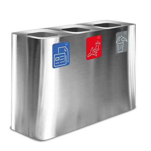 STAZIONE GETTACARTE INOX SATINATO 300LT,