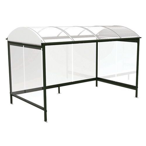 Riparo per fumatori Combrailles 4x2,4 in vetro verde pino,