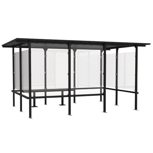 Riparo per fumatori 4,05x2,44 nero notte,