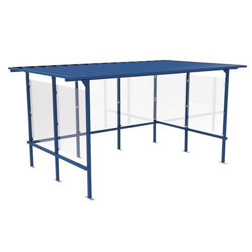 Riparo per biciclette Beaufortain vetro sempl blu genziana,