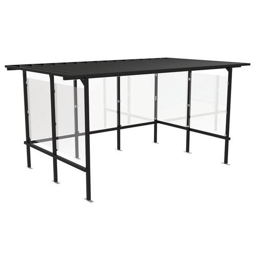 Riparo per biciclette Beaufortain vetro semplice nero notte,