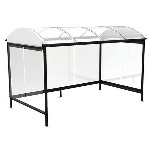 Riparo per fumatori Combrailles 4x2,4 vetro nero notte,