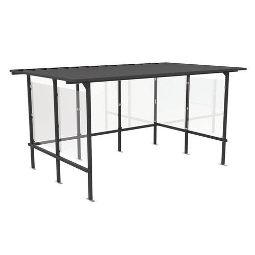 Riparo per biciclette Beaufortain vetro sempl grigio antrac,