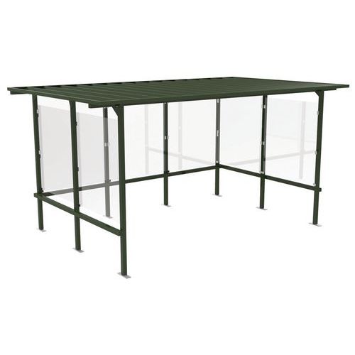 Riparo per biciclette Beaufortain vetro semplice verde pino,